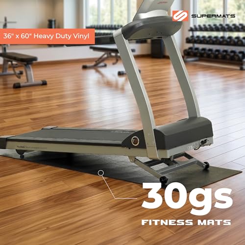 SuperMats Made in U.S.A. for Treadmills Ellipticals Rowing Machines Recumbent Bikes and Exercise Equipment - size: 2.5-Feet x 6-Feet