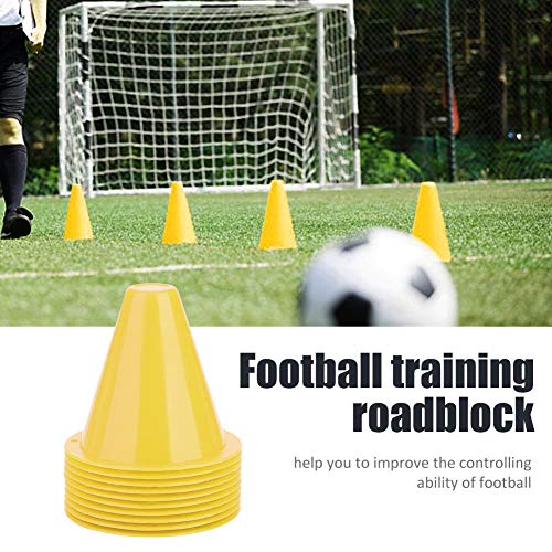 Dioche 10pcs Soccer Training Cone, Plastic Traffic Cones Sport Training Marker Cone, Disc Cones Barriers Marker Holder Sports Accessory for Soccer, Skating, Football, Basketball, Wholesale Business