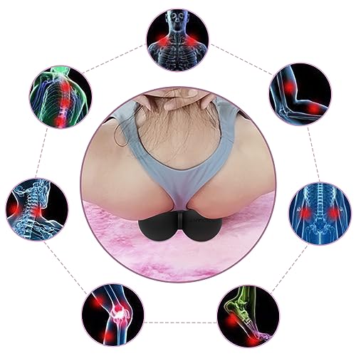Peanut Massage Ball,Double Lacrosse Ball for Neck Sore Muscles,Medium Density Myofascial Release Massager Ball for Deep-Tissue Massage Muscle Knots Yoga Therapy(Black) - color: Black