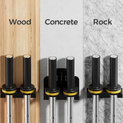 JNIHEEP Barbell Wall Holder,Olympic Barbell Hanger,Home Gym Bar Wall Rack - color: Black 2 hooks