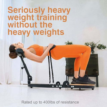Hip Thrust Machine for High Resistance Glute Workout Equipment,Glute Machine Home Gym Hip Thrust Bench Comes with 50, 100, and 150 Lbs of Resistance