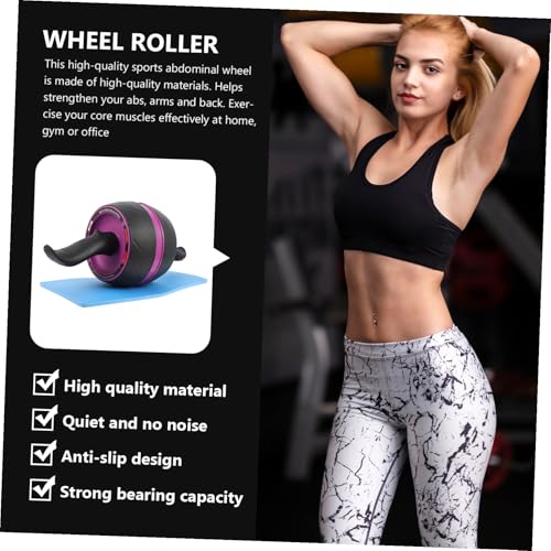 Portable Abs Ab Wheel Roller for Core Workout with Ergonomic Non-slip Handle Wide Fitness Wheel for Home Exercise Suitable for Men and Women Beginners and Advanced Users