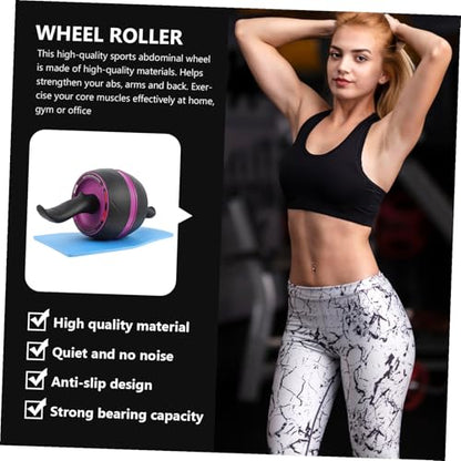 Portable Abs Ab Wheel Roller for Core Workout with Ergonomic Non-slip Handle Wide Fitness Wheel for Home Exercise Suitable for Men and Women Beginners and Advanced Users