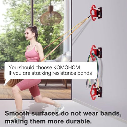 Resistance Band Wall Anchors, Wall Mounted Modular Hooking Platform, Workout Wall Mount Anchor, Training Anchor Mounted Hook Exercise Station for Home Gym Workouts,Yoga,Fitness,Strength Training