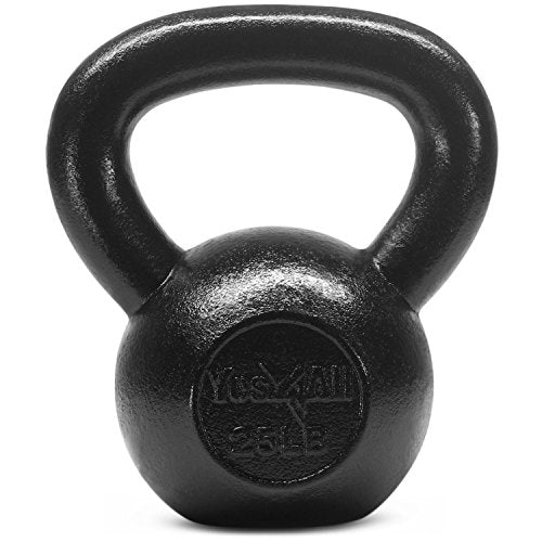 Yes4All Kettlebell Sets, 5 - 10 - 15 - 20 - 25 - 30 LB Cast Iron Strength Training Kettlebells, Wide Handles & Flat Bottom, Multi-Level from Beginners to Pros for Strength Training & Home Gym - color: C. 20 - 25 lbs