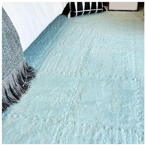 14 Pcs Carpet Puzzle Mats for Floor,Plush Carpet Tiles Interlocking Floor Mats,Fluffy Thick Foam Floor Tiles Puzzle Rug for Playroom,Classroom,Gym,Basement,Blue - color: Blue