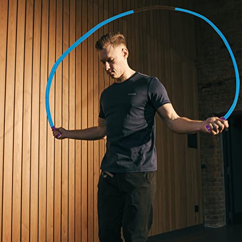 Weighted Jump Ropes with 360 Degree Rotation Handle.1 Inch 2.7LB/3LB Heavy Jump Rope for Men and Women,Jump Ropes for Fitness - color: Blue