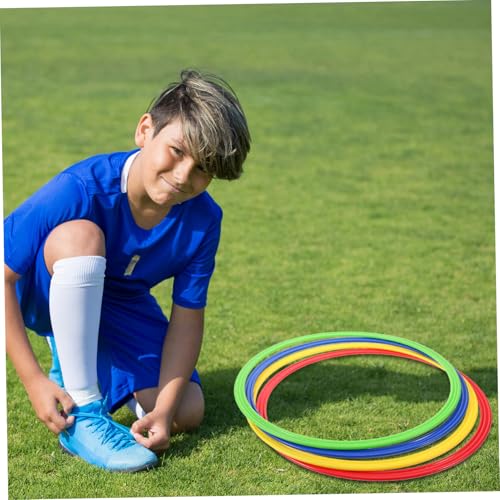 GALPADA 4pcs Soccer Agility Training Hoops Speed Agility Training Rings for Football Players Drills Coordination