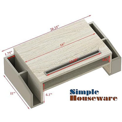 Simple Houseware Desk Monitor Stand Riser w/ Adjustable Tray, Maple - color: Maple
