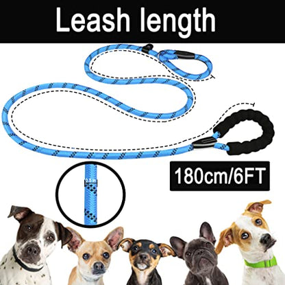 Dog Leash, 6 FT Heavy Duty Dog Leashes with Comfortable Padded Handle,Blue - color: Blue, size: 6 Feet x 1/2 Inch
