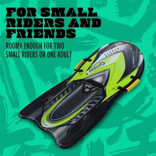 Flexible Flyer Snow Premium Foam Sled for Kids and Adults - Snow Sled, 1 or 2 Person Winter Toboggan Slider with Handles, Extremely Lightweight, for Ages 5 & Up - color: Black