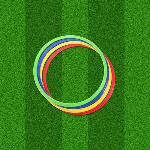 ibasenice 4pcs Agility Training Circles Soccer Training Rings Portable for Speed Coordination Exercises Football Players