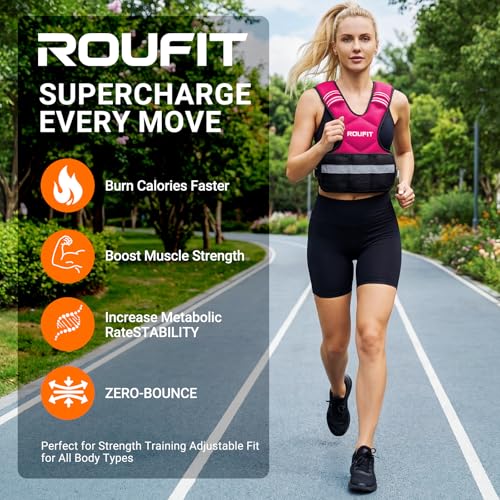 Weighted Vest for Women Adjustable (4-10lb / 6-15lb) Weight Vest for Walking & Running,Weights for Workout Exercise Fitness Gym, Odor-Free Neoprene & Wide Padded Comfort Shoulder Straps & Phone Pocket