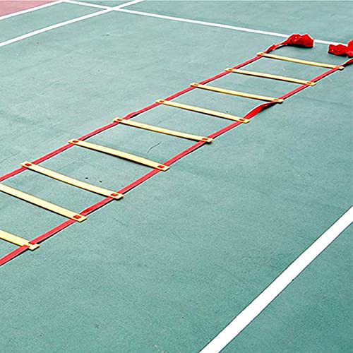 14 Rung Alacrity Speed Training Ladder for Soccer and Football with Storage Bag, Made of Durable PP Plastic and High-Density Braid Belt, Easy to Carry and Store