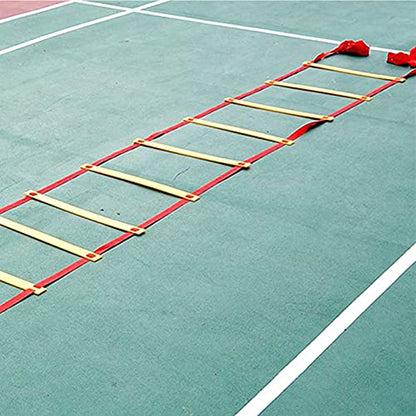14 Rung Alacrity Speed Training Ladder for Soccer and Football with Storage Bag, Made of Durable PP Plastic and High-Density Braid Belt, Easy to Carry and Store