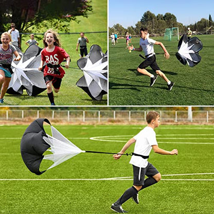 KUYOU Running Speed Training Speed Chute Resistance Parachute for Speed and Acceleration Training Fitness Explosive Power Training 56-Inch