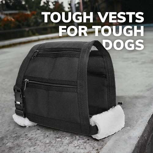 ActiveDogs Weighted Dog Vest with Weights - Dog Agility Training Equipment Jacket for Dog Exercise, Strength, Pulling & Endurance - Burn Calories & Build Muscle - Large 34-38 IN, 10 x 1LB