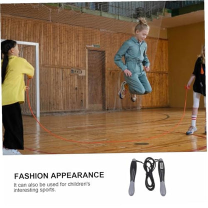 Kisangel Smart Jump Rope with Digital Counter for Fitness Training Steel Wire Skipping Rope for Adults for Calorie Burning and Endurance Building