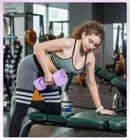 Adjustable Dumbbell Set for Women Men 7.5LB/10LB/15LB/20LB/25LB Each - color: Purple, style: 10LB Each [20 LBS Total]