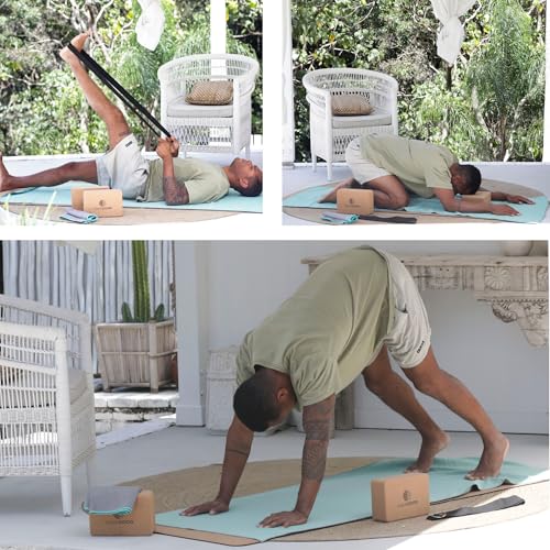72" x 26.75" Long Hot Yoga Mat Towel Plus Compact Face Towel – Hot Yoga Essentials - Full Length, Absorbent, Microfiber Material for Workout, Gym - Pack of 2 Yoga Towels - Grip Improves with Sweat