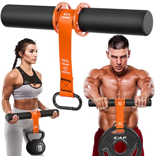 FitBeast Forearm Strengthener & Wrist Roller - Forearm Strength Trainer with Thickened Anti-Slip Grip Handles&Adjustable Strap, Perfect for Forearm Exercising, Boosting Grip Strength, Muscle Building - color: Orange