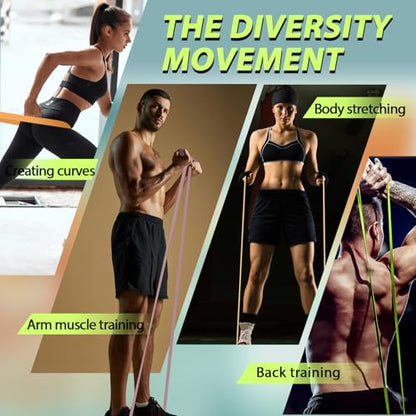 Pull Up Assistance Bands,5-125LB Resistance Bands with Grip、Door Anchor、Gym Bag - Exercise Bands for Full-Body Training, Fitness, Physical Therapy -USA Original Patent - style: 5-125LBS MORANDI