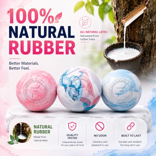 Massage Lacrosse Balls for Myofascial Release, Quality Certification, Massage Deep Tissue for Back and Shoulder, Trigger Point Therapy, Muscle Knots, Relieving Muscle Pain - color: Blue