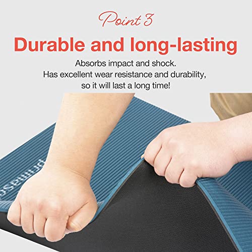 PRIMASOLE Yoga Mat Eco-Friendly Material 1/2 inch Non-Slip Yoga Pilates Fitness at Home & Gym 4 Colors with Carrying Case & Strap - color: Jango Green & Black