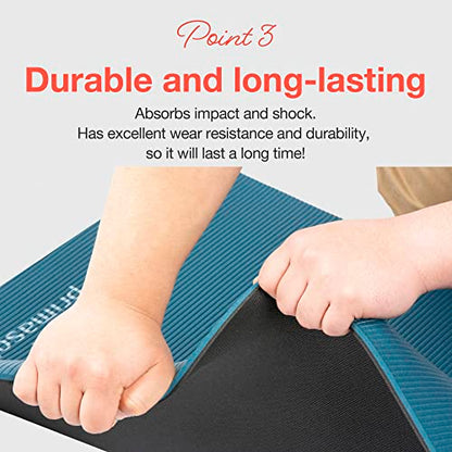 PRIMASOLE Yoga Mat Eco-Friendly Material 1/2 inch Non-Slip Yoga Pilates Fitness at Home & Gym 4 Colors with Carrying Case & Strap - color: Jango Green & Black
