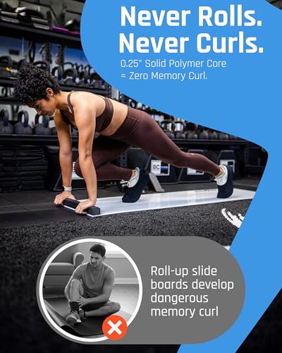 Slide Board Exercise Trainer for Fitness, Sports & Rehab - size: 6 ft Board