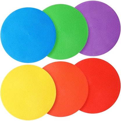 6 Pcs Poly Spots Markers Sports Training for Gym Floor Soccer Basketball Speed Agility Training Field Marking Equipment