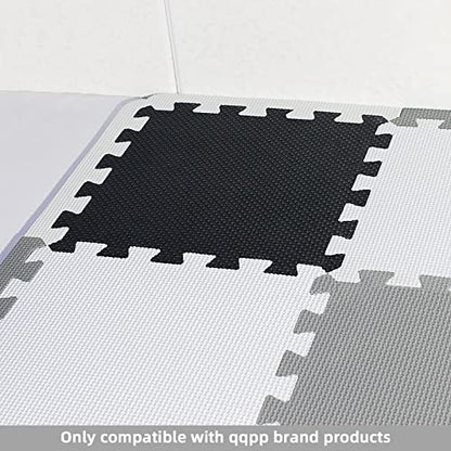 qqpp 20 Borders Accessories for Rubber Tiles Interlocking Puzzle Foam Floor Mats - Baby Play Mat for Playing | Exercise Mat for Home Workout. QA2-ALbS-M12LR8