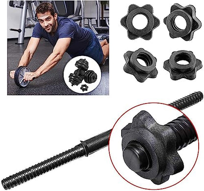 Dumbbell Collars 1 inch Dumbbell Hex Nut Barbell Collar Clamps Weight Clips for Dumbbells,Spinlock Collars for 1 Inch Standard Barbells Bars Sports Weight Lifting Fitness