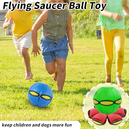 3PCS Dog Flying Disc Toy - Light Up Saucer Ball for Dogs - Outdoor Games (Red+Blue+Pink) - color: Red+Blue+Pink