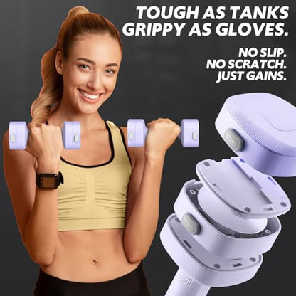 Adjustable Dumbbell Set of 2, 4 in 1 Free Weights Dumbbells Set for Women with Fast Adjustment, Each 2lb 3lb 4lb 5lb Hand Weights Set for Home Gym & Outdoor Exercise Training