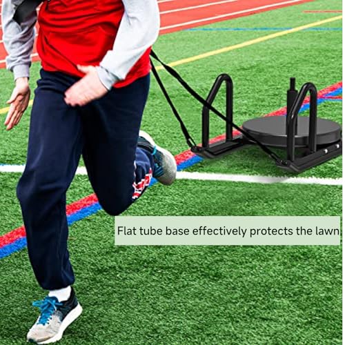 Kipika Weight Sled, Workout Sled, Fitness Strength Training Sled, Speed Training Sled for Athletic Exercise, Speed Improvement, Easily Through Obstacles, Suitable for 1" & 2" Weight Plate - color: C- Black