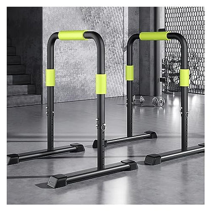 Dip Station Adjustable Dip Stand Heavy Duty Dip Bar, 550LBS Loading Capacity, Parallel Bars for Home And Gym Workout, Calisthenics, Strength Training