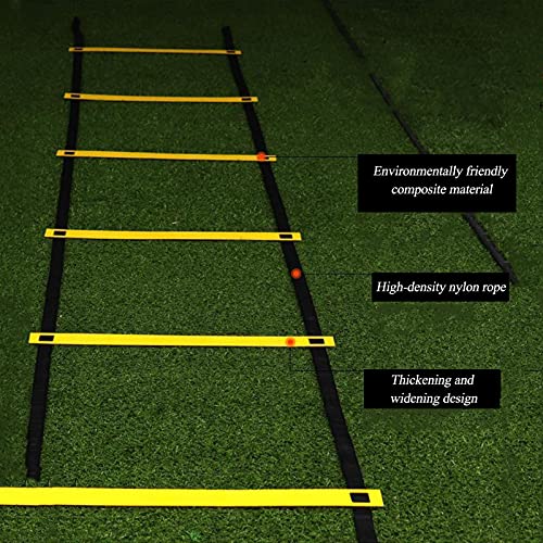 Agility Ladder Adjustable Agility Ladder, Flexibility Speed Training Ladder, Fitness Jumping Ladder Footwork Sport Equipment, with Carry Bag(Size:3M) - size: 3M