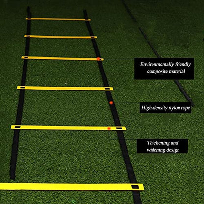 Agility Ladder Adjustable Agility Ladder, Flexibility Speed Training Ladder, Fitness Jumping Ladder Footwork Sport Equipment, with Carry Bag(Size:3M) - size: 3M