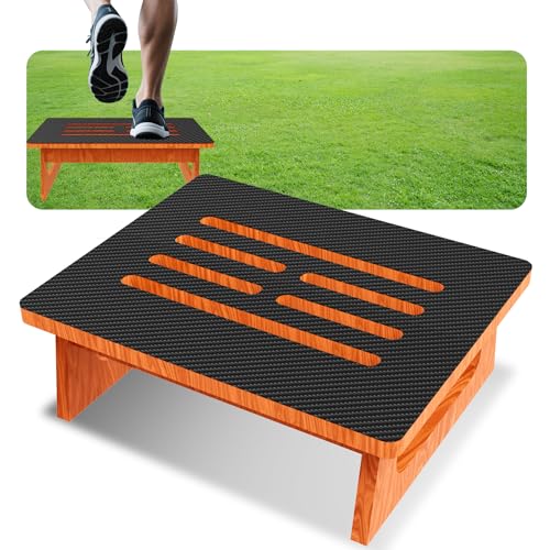 5.5" One Step Stool for Adult & Toddler, 400 Lbs Heavy Duty Platform with Non-Slip Rubber, Multi-Functional Portable Kitchen Step Stool Suitable for Stairs, Bathroom, High Bedside, Office and Outdoor - style: Wood
