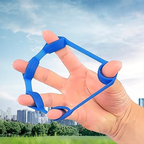 6 Pack Finger Strengthener - 3 Resistance Levels Silicone Exerciser - Hand Grip Trainer for Fitness, Guitar & Rock Climbing
