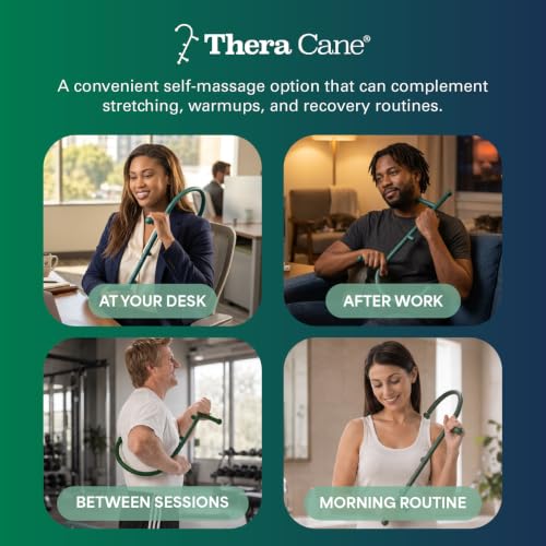 Thera Cane Massager (Green, Single) - color: Green