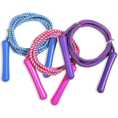 Adjustable Size Colorful Jump Rope for Kids and Teens - Outdoor Indoor Fun Games Skipping Rope Exercise Fitness Activity and Party Favor