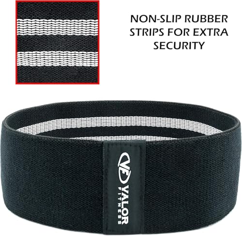 Valor Fitness Hip Bands - Fabric Resistance Glute Training Set, 3- Tension Level for Leg and Hip Mobility -Travel Bag Included