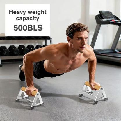 Push Up Stand, Pushup Handles for Strength Training, Heavy-duty Stainless Steel Push Up Bars Gym Exercise Equipment, Hold Up to 500lbs, 1 Pair