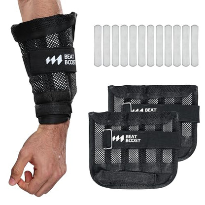 Ankle Wrist Weights 5lb/10lb/15lb/20lb/25lb/30lb Adjustable Leg Arm Weights with Steel Plates Weight for Running Workout