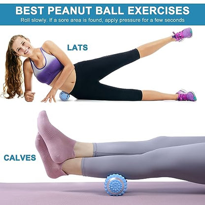 Vibrating Massage Ball for Pain Relif, Mobility Ball for Physical Therapy and Workout Recovery, Deep Tissue Myofascial Release Tools - Back, Shoulder & Foot Muscle Massager (Blue)