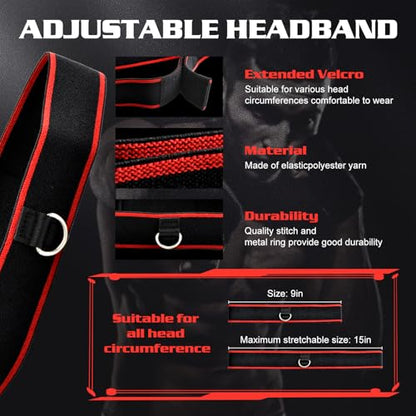 KTEBO® Boxing Reflex Ball Headband Set - Includes 4 Different Balls and 2 Adjustable Headbands for Beginner Proficiency Improvement, Great Boxing Equipment