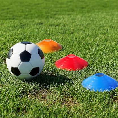 Lemecima 120-Pack Agility Soccer Cones with Portable Carry Bag - Premium Disc Cones for Sports Training, Football, Basketball, Coaching & Practice Equipment (5 Colors)