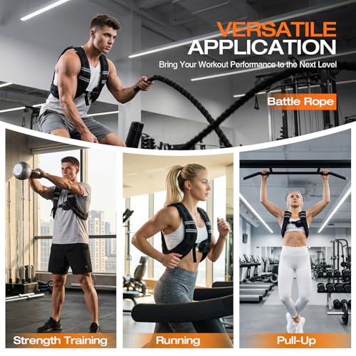 Weighted Vest for Women Men, Weight Vest for Walking, Adjustable Weight Training Vest for Workout, Running, Exercise - size: 12lbs